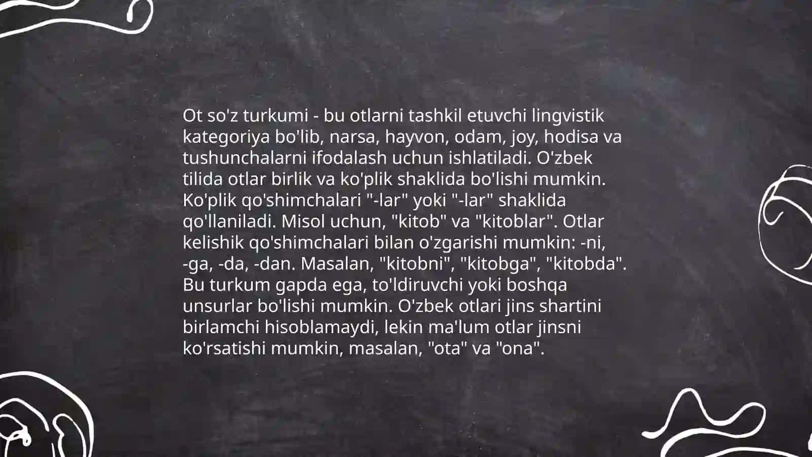 Ot so'z turkumi haqida 3