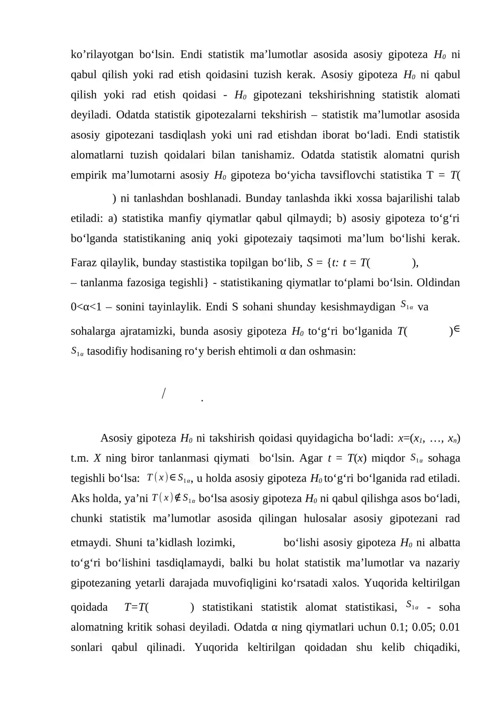 Statistik gipotezalarni tekshirish 3
