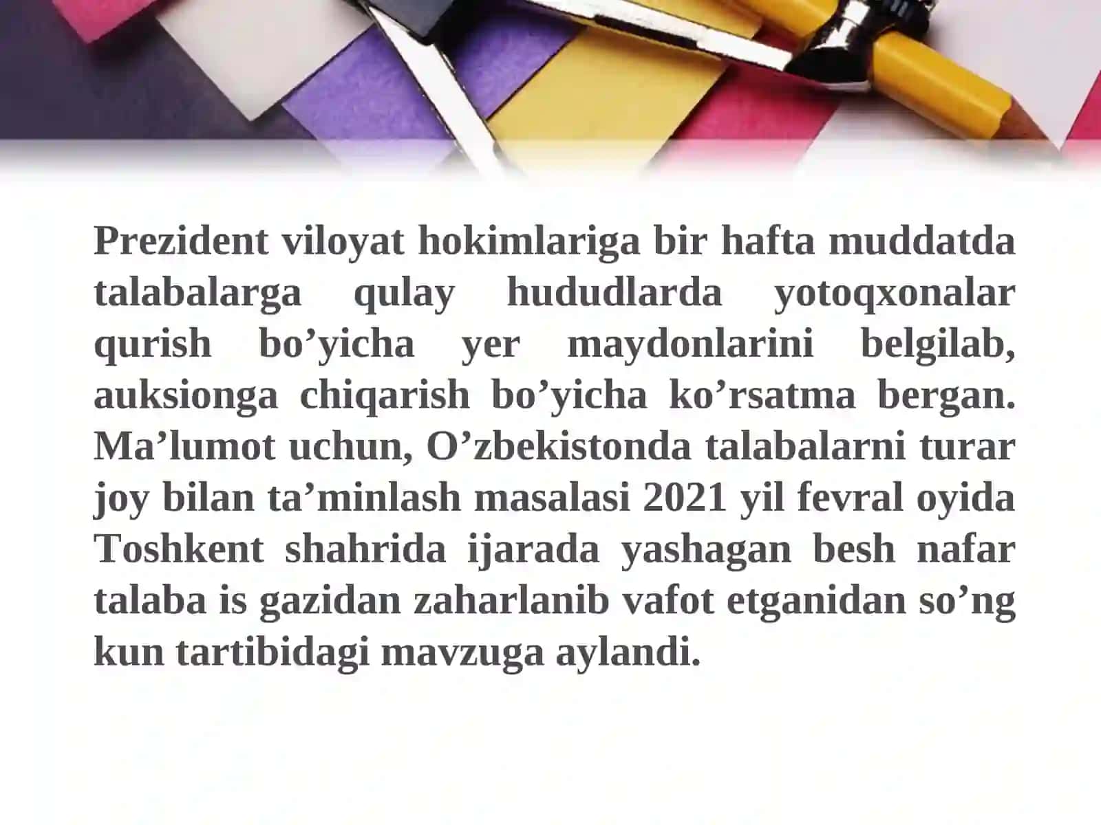 Talabalar Yotoqxonasi Binosining Loyihasi 3
