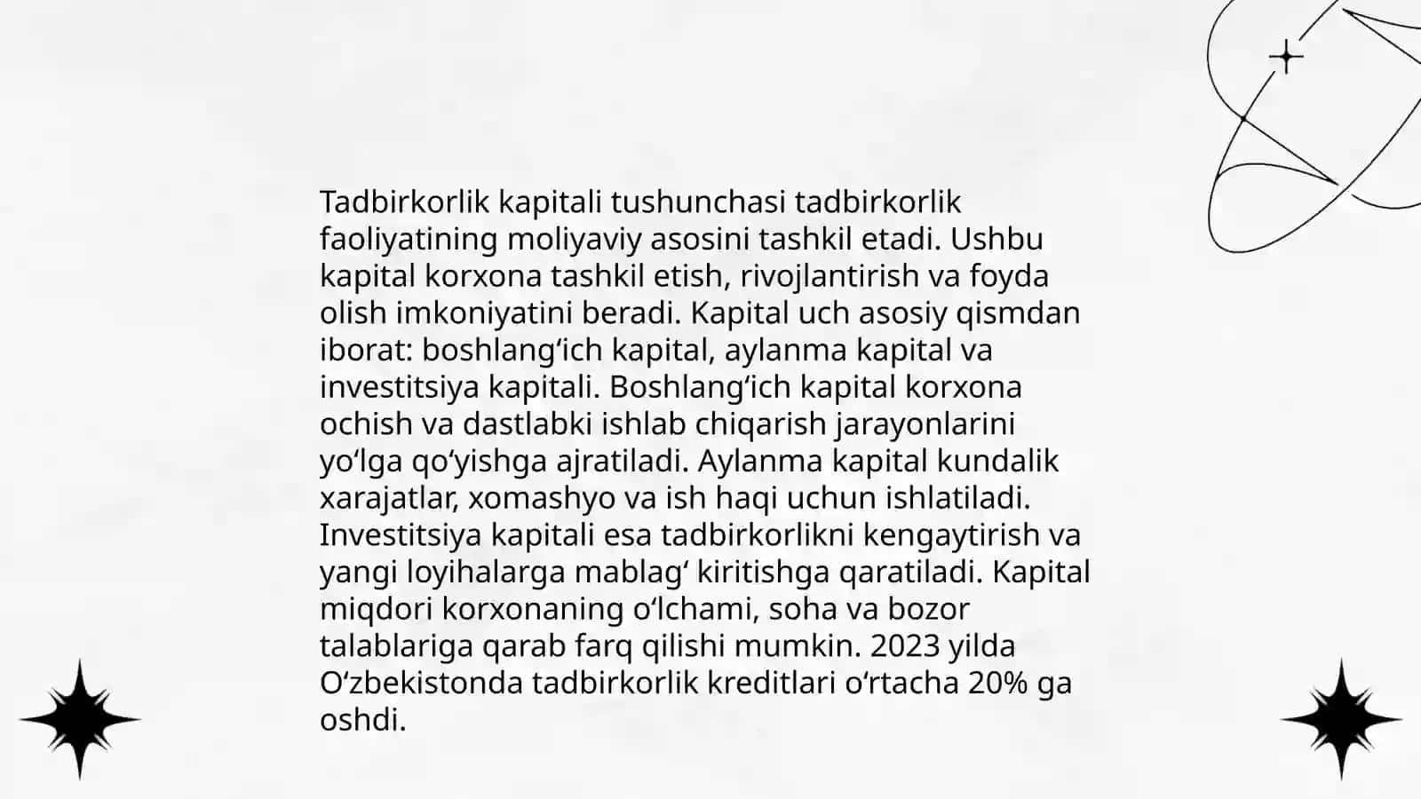 Tadbirkorlik kapitali va uning xarakati bosqichlari 3