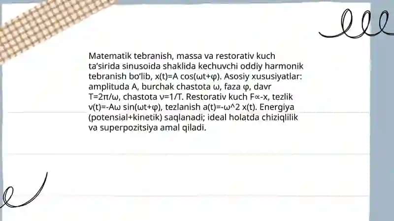 Matematik tebrangich va fizik tebrangich 3