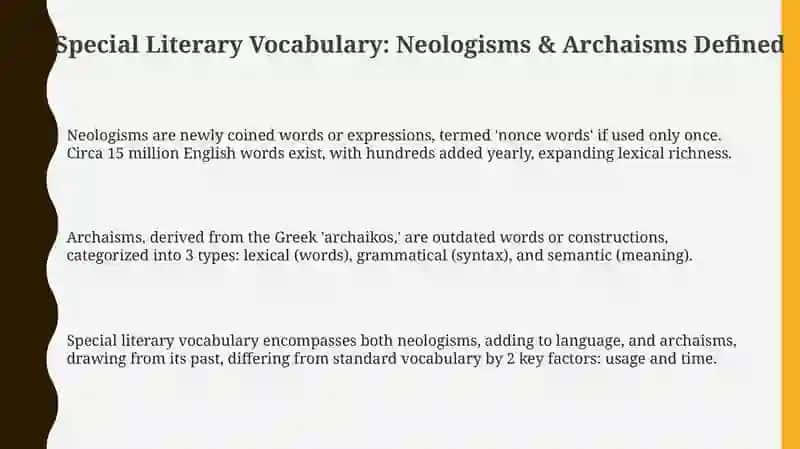 Presentation on Special Literary Vocabulary 3