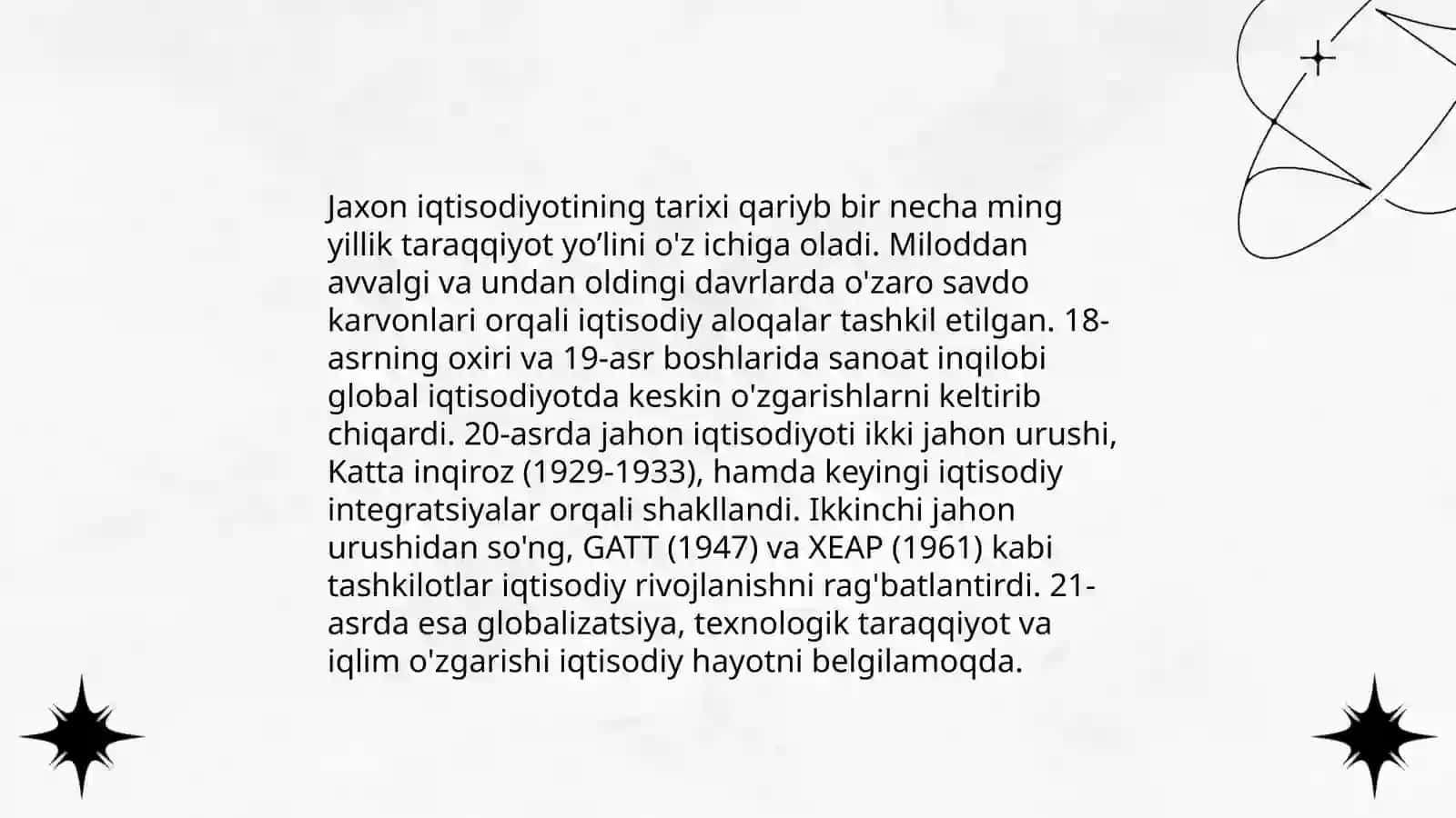 Jaxon iqtisodiyotining tarixi 3