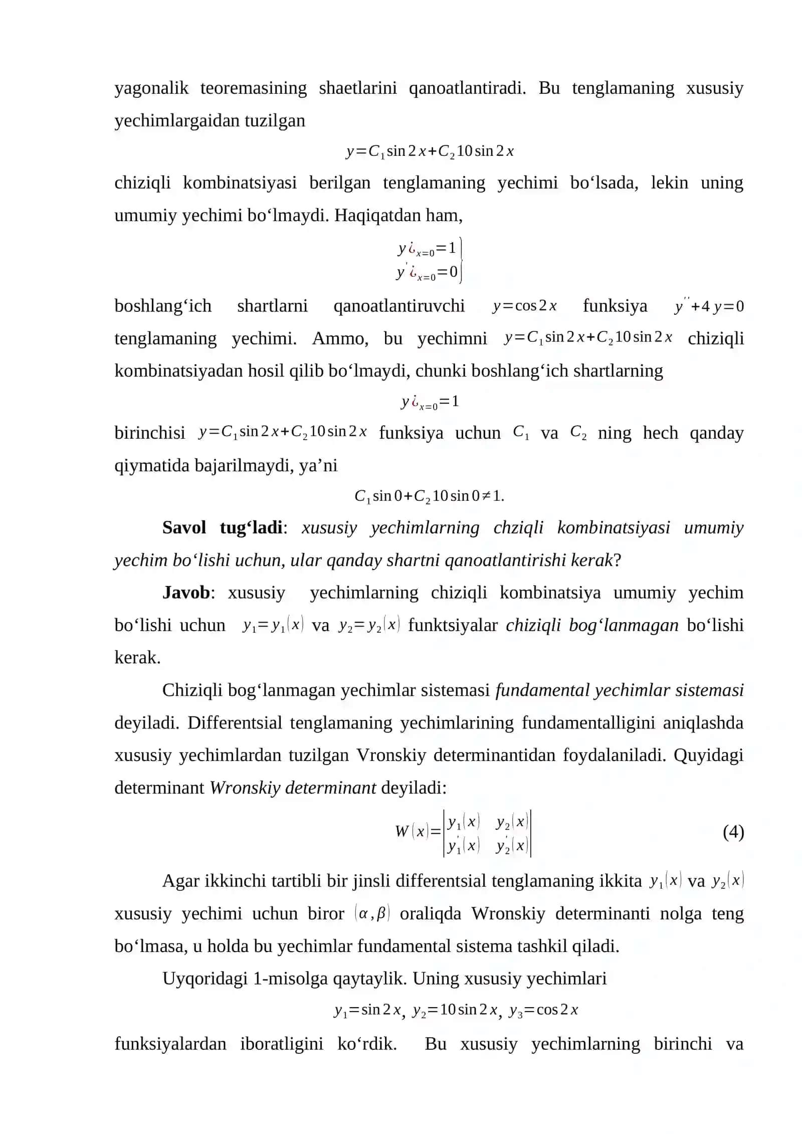 Differensial tenglamalar sistemasi 3