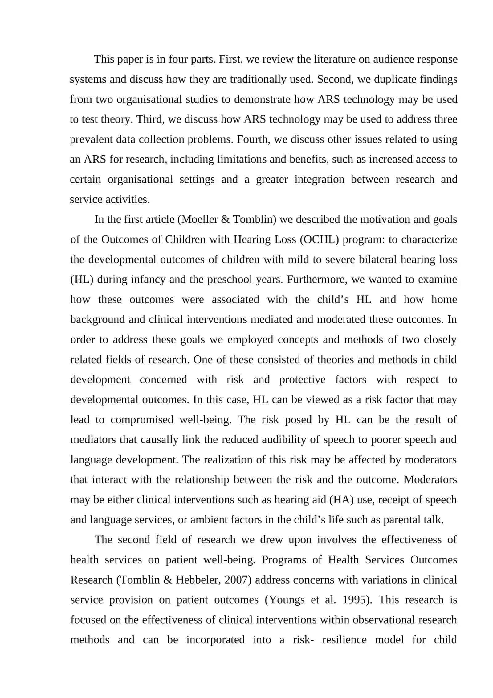 AUDIENCE RESPONSE SYSTEMS AS A DATA COLLECTION METHOD IN ORGANIZATIONAL RESEARCH 3