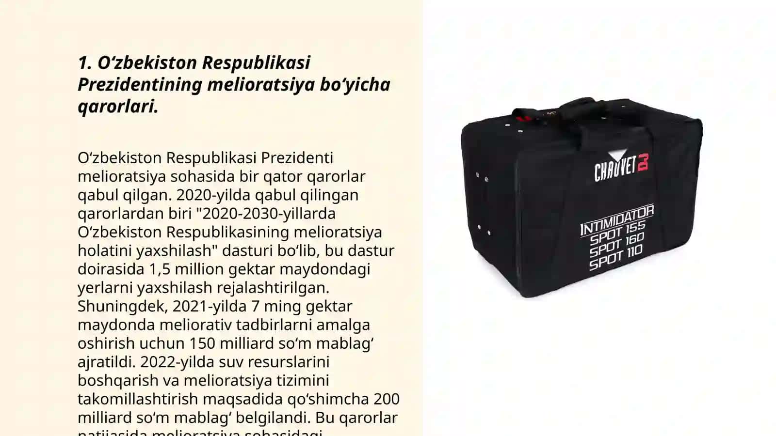 Yerlarni meliorativ xolatini yaxshilash bo‘yicha 3