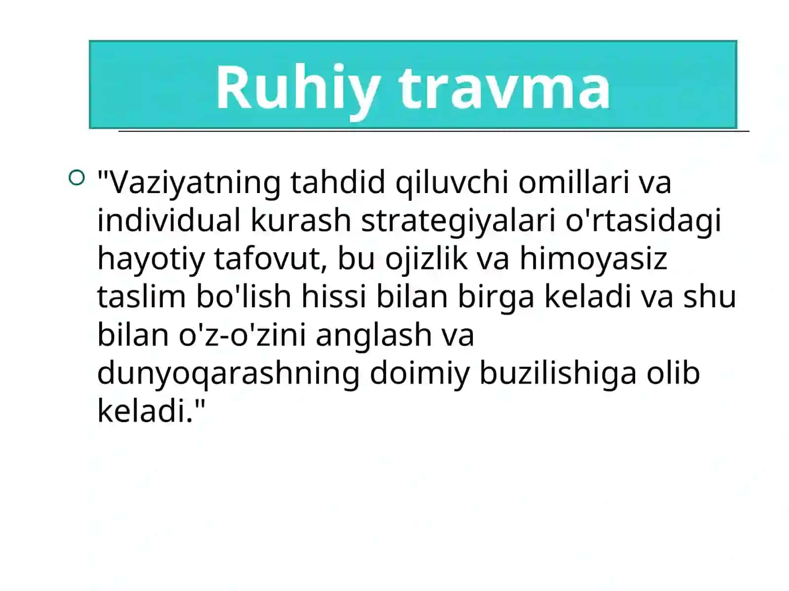 Ruhiy travma 3