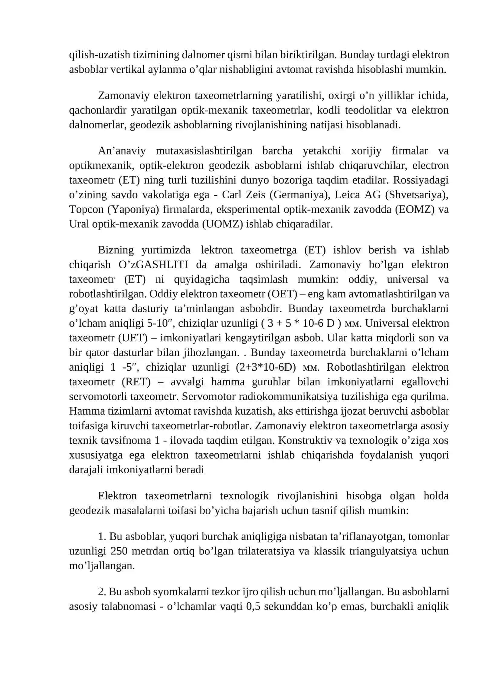 YER TUZISH ISHLАRINI BАJАRISHDА ELEKTRОN TАХEОMETRLАRDАN FОYDАLАNISH 3