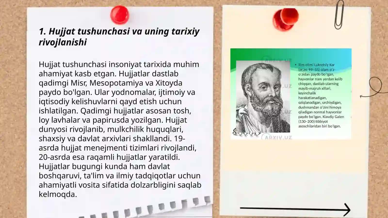 Hujjatlarning paydo boʻlishi va tarixi 3