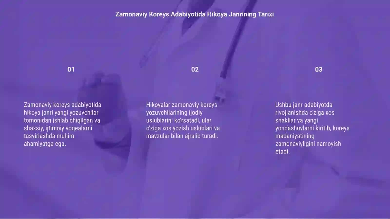 Zamonaviy Koreys Adabiyotida Hikoya Janri 3