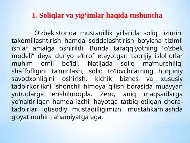 O‘zbekiston Respublikasi soliq tizimi 3