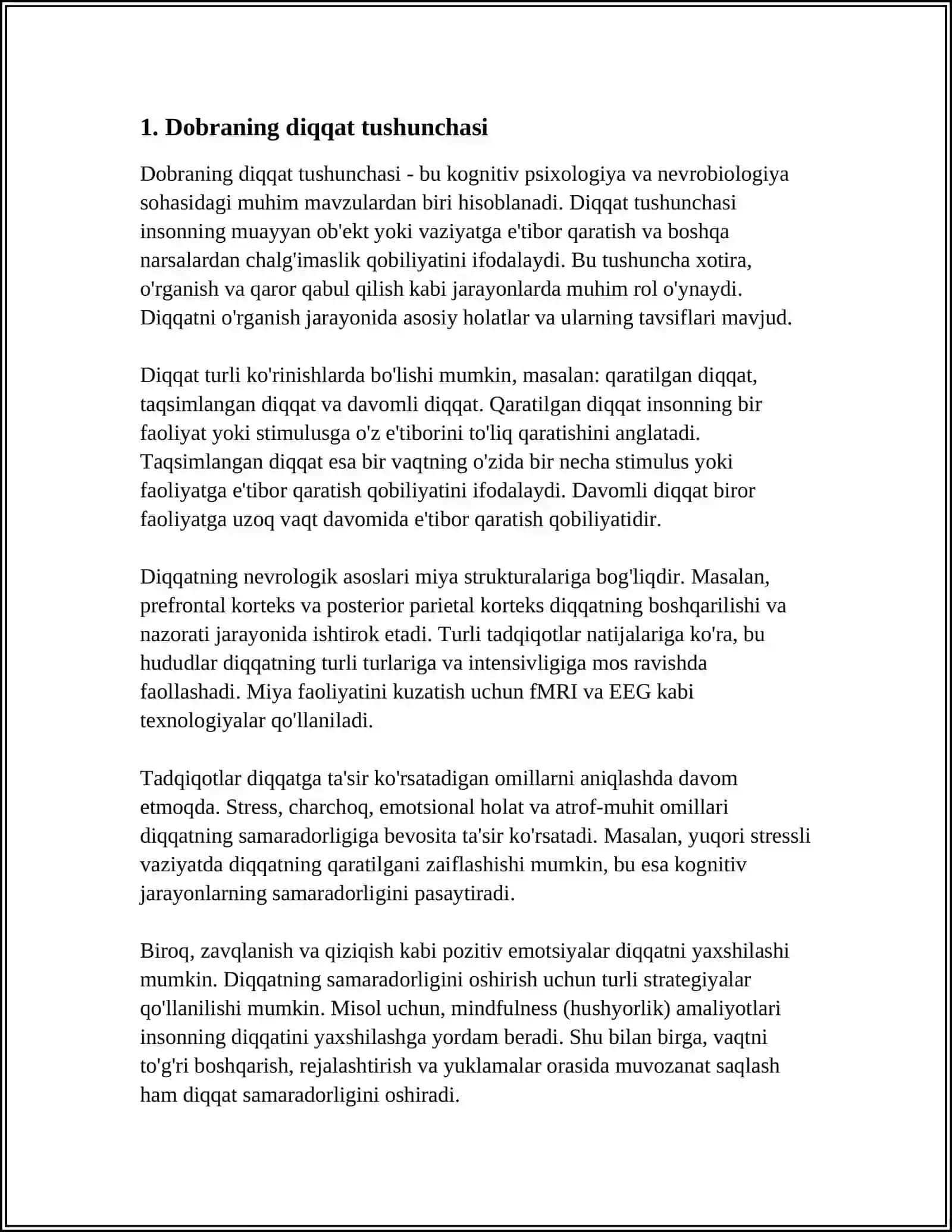 DOBRINNING DIQQAT HAQIDAGI QARASHLARI 3