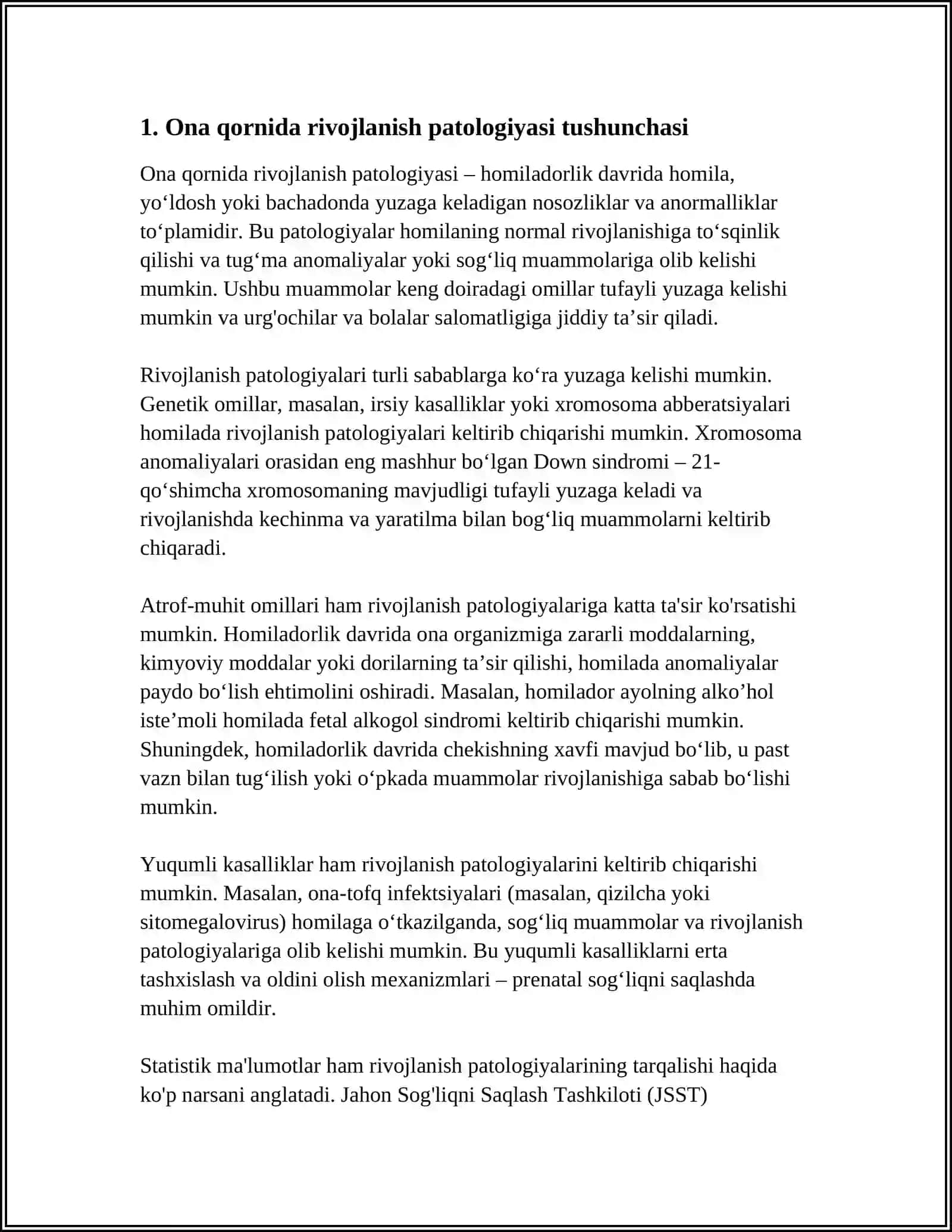 ONA QORNIDA RIVOJLANISH PATOLOGIYASI 3