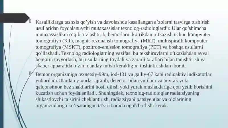 Yadro kimyosining tibbiyotdagi o’rni 3