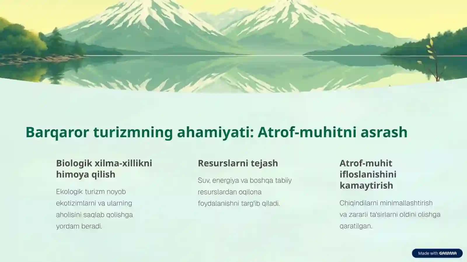 Ekologik turizm: Afzalliklari va Kamchiliklari 3