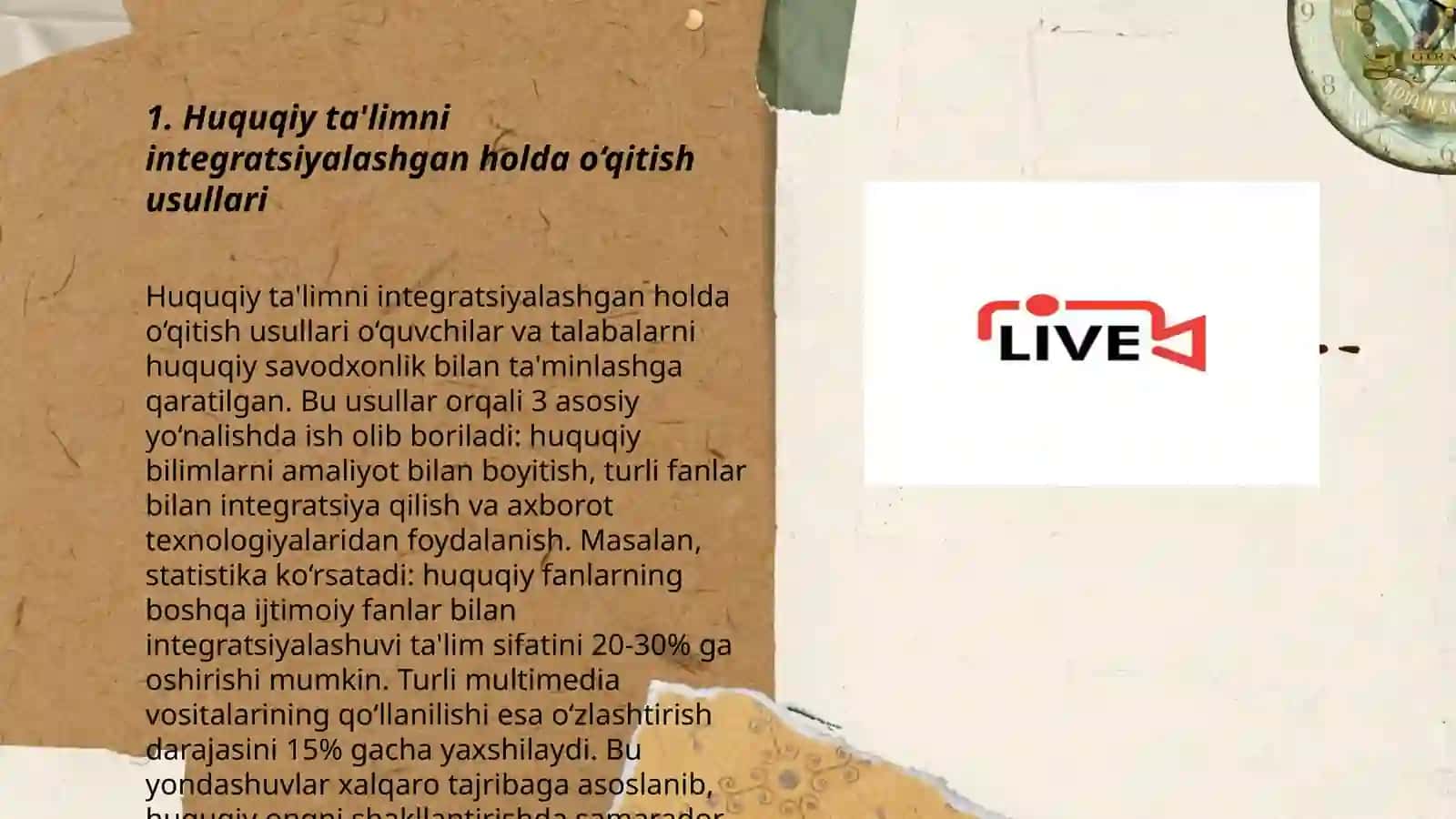 Umumiy o'rta ta'lim maktablarida tarbiya va huquq fanlarini o'qitish shakli va uslublari 3