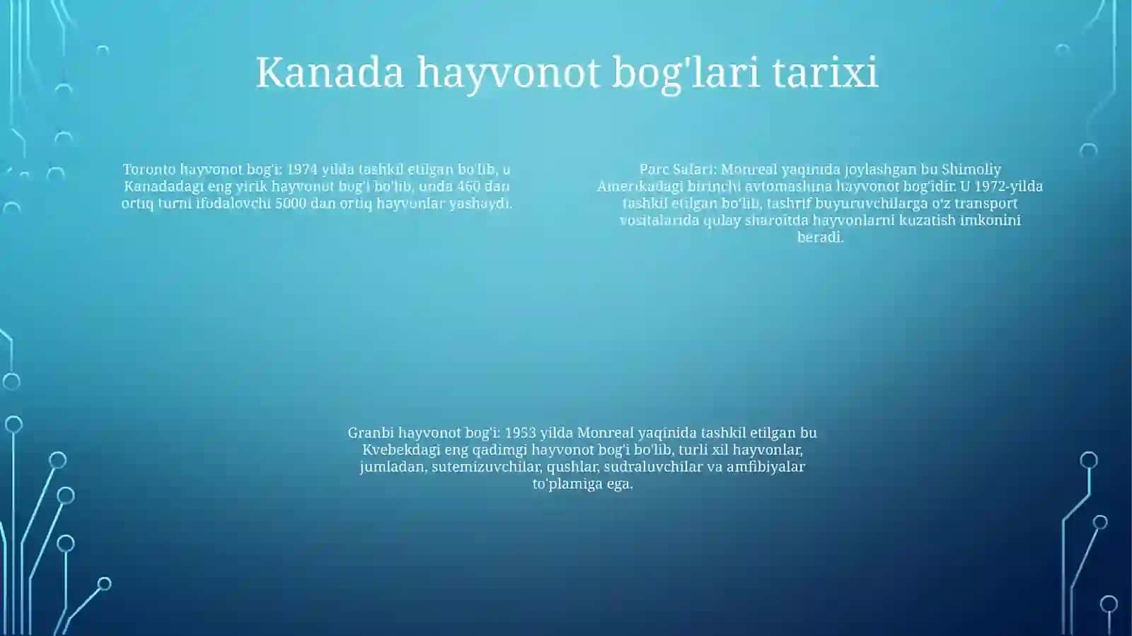 Kanada Hayvonot Bog'Lari 3