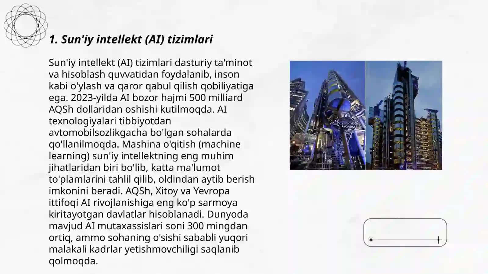 Sun'iy intellekt (AI) tizimlari 3