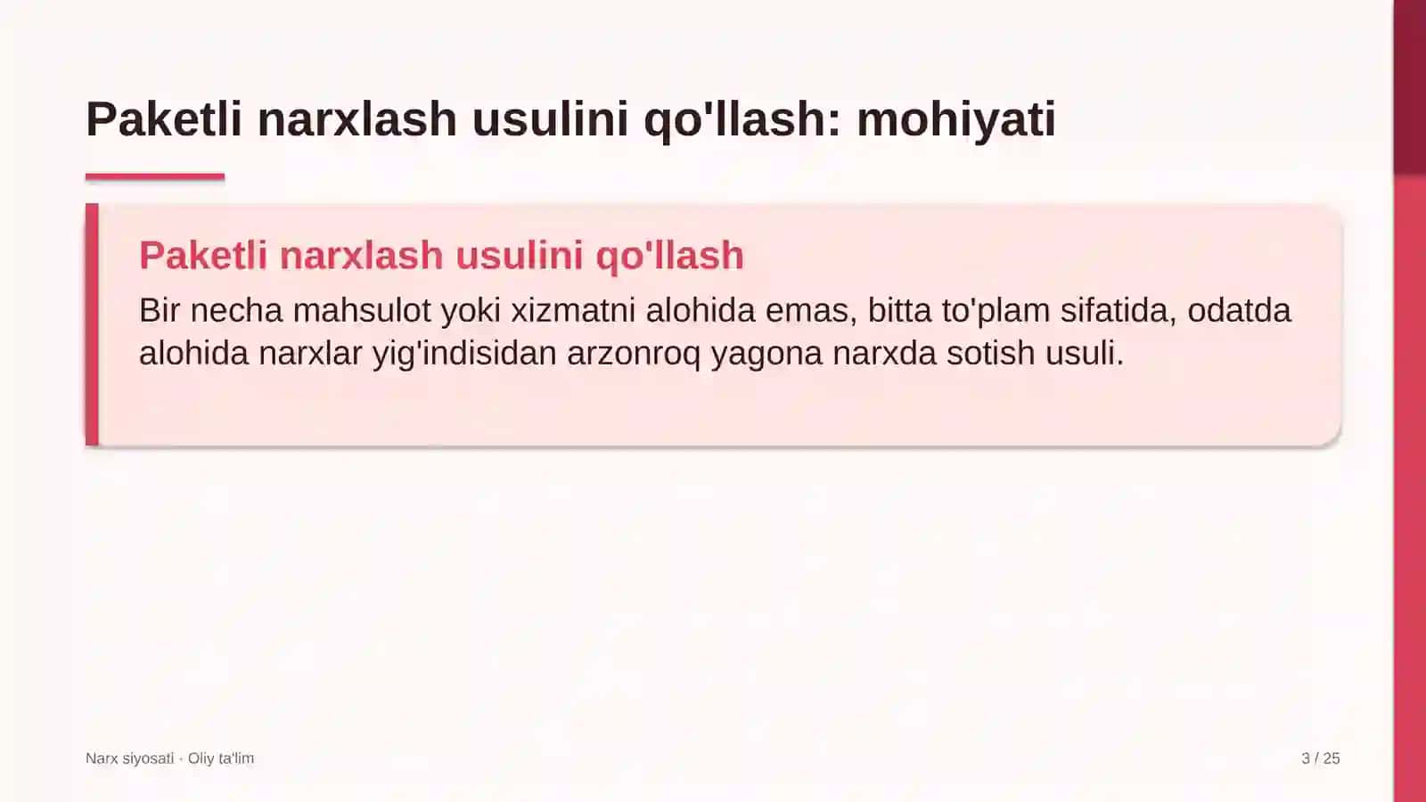 moyli ekinlar yetishtirishda paketli narxlash usulini qo'llash 1484 3