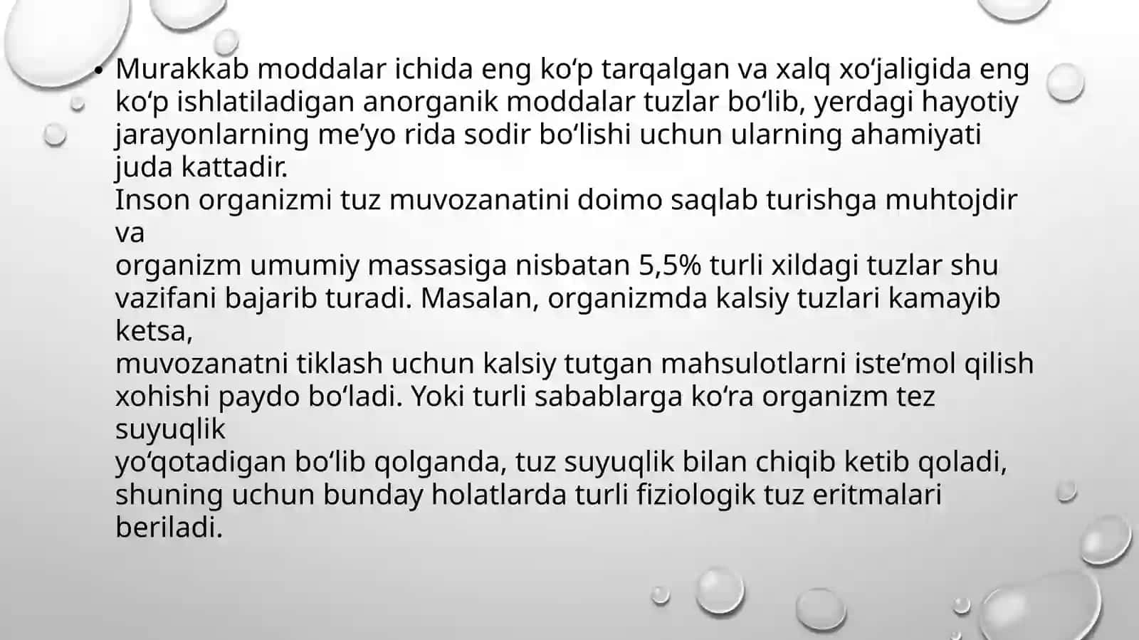 Eng muhim tuzlarning ishlatilishi 3