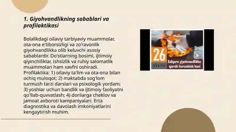 Giyohvandlik - davr vabosi..! 3