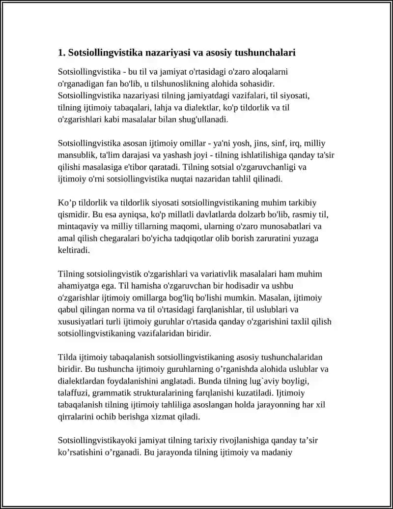 Sotsiollingvistika va Tilshunoslik Sohalari 3