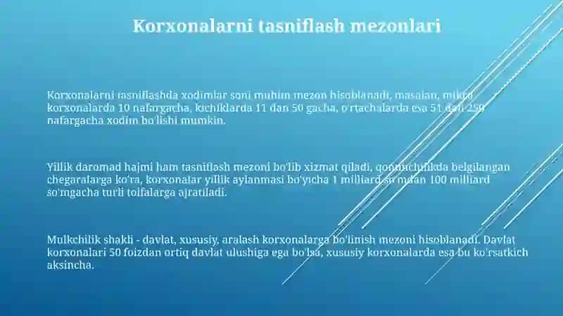 Korxona turlari 3