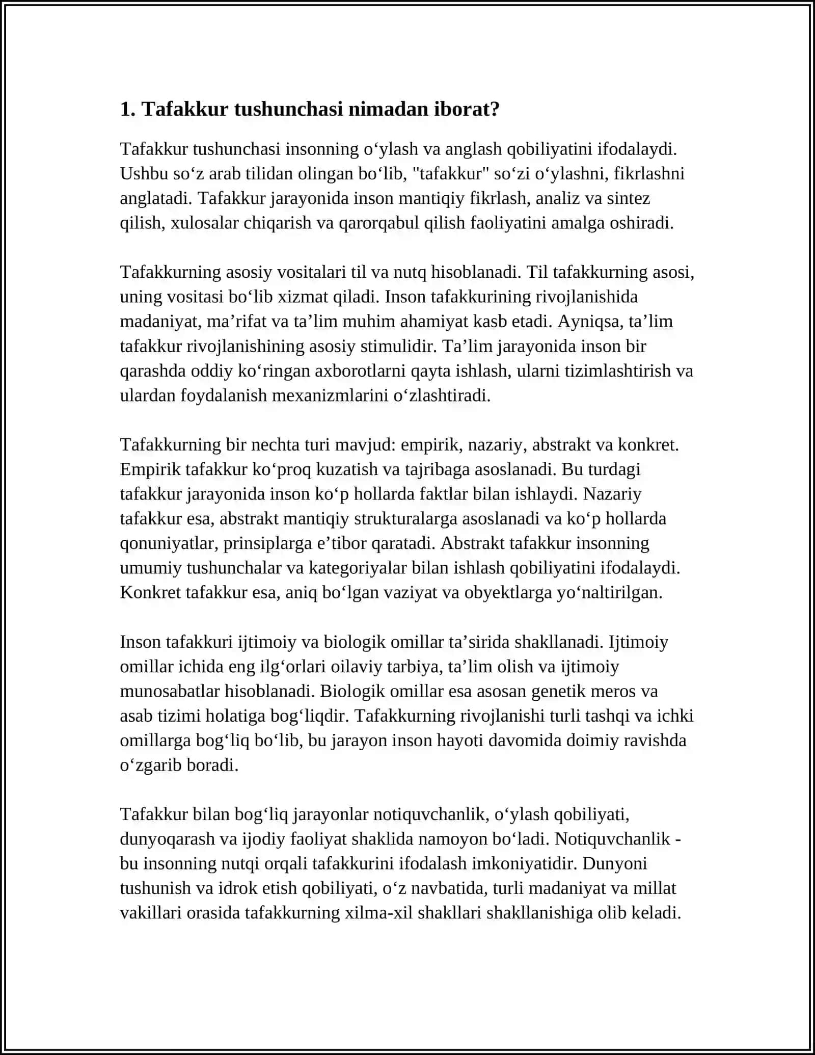 “TAFAKKUR” JUMALIDAGI TAQRIZLAR TAHLILI 3