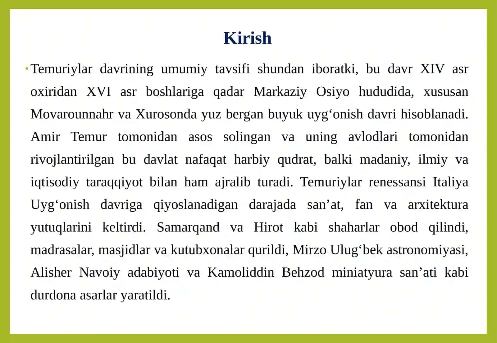 Temuriylar davri renessansida dehqonlar 3