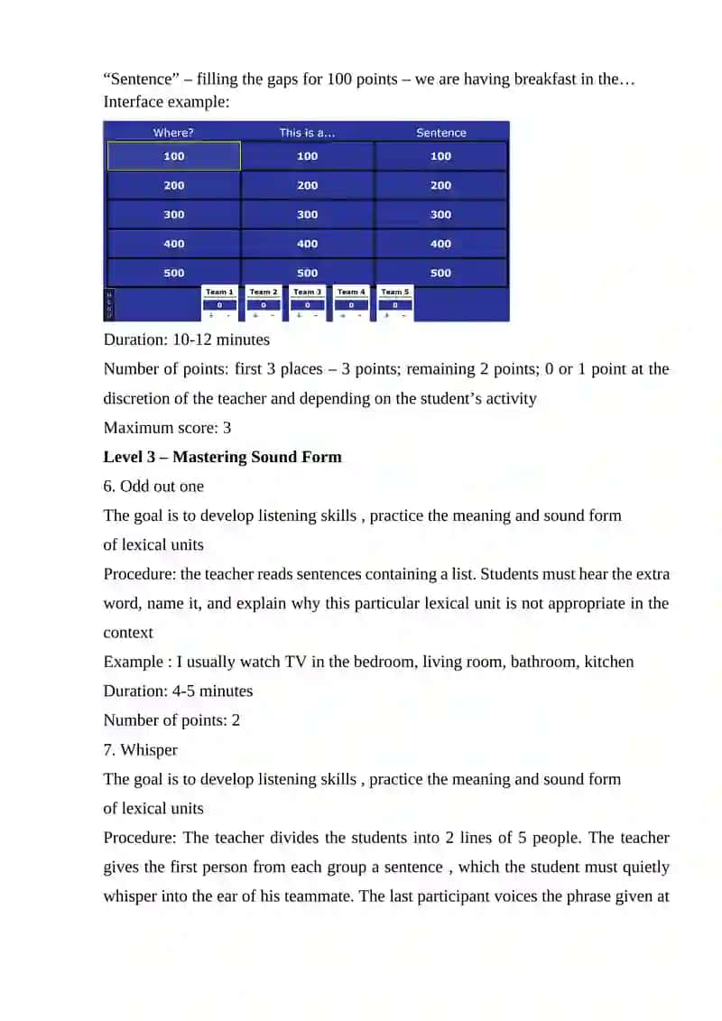 Planning a series of lessons using gamification 3