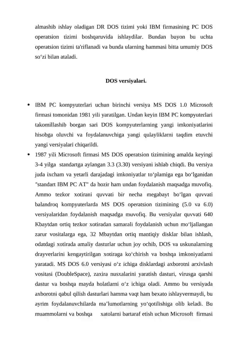 Kompyuter va mobil qurilmalar operatsion tizimlari 3