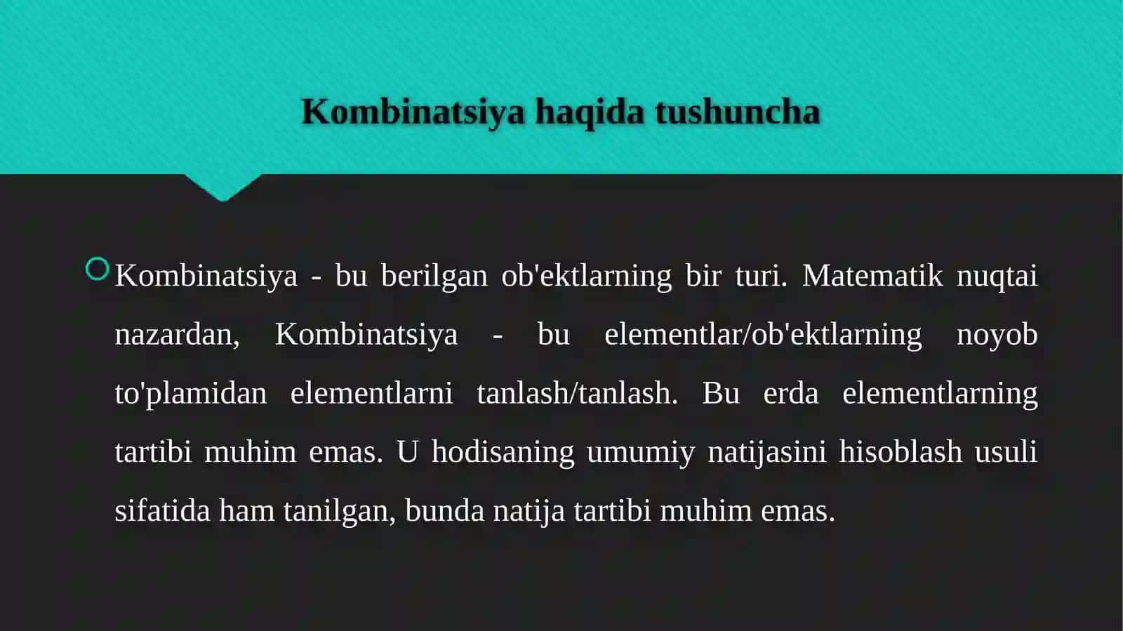 Kombinatorik algoritmlar 3