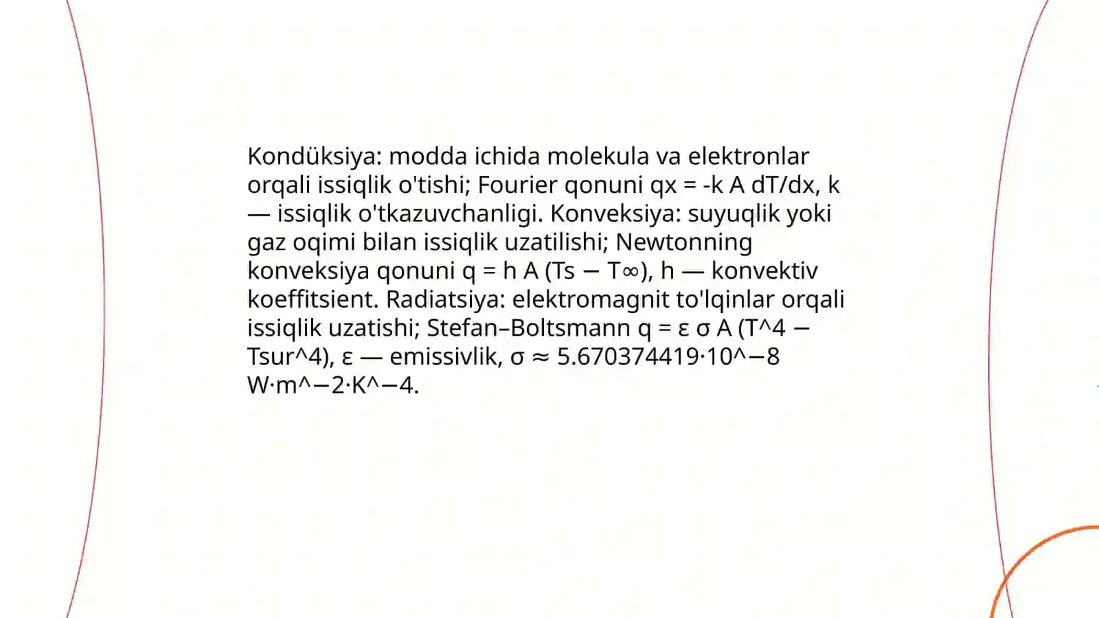 Issiqlik almashinish jarayoni 3