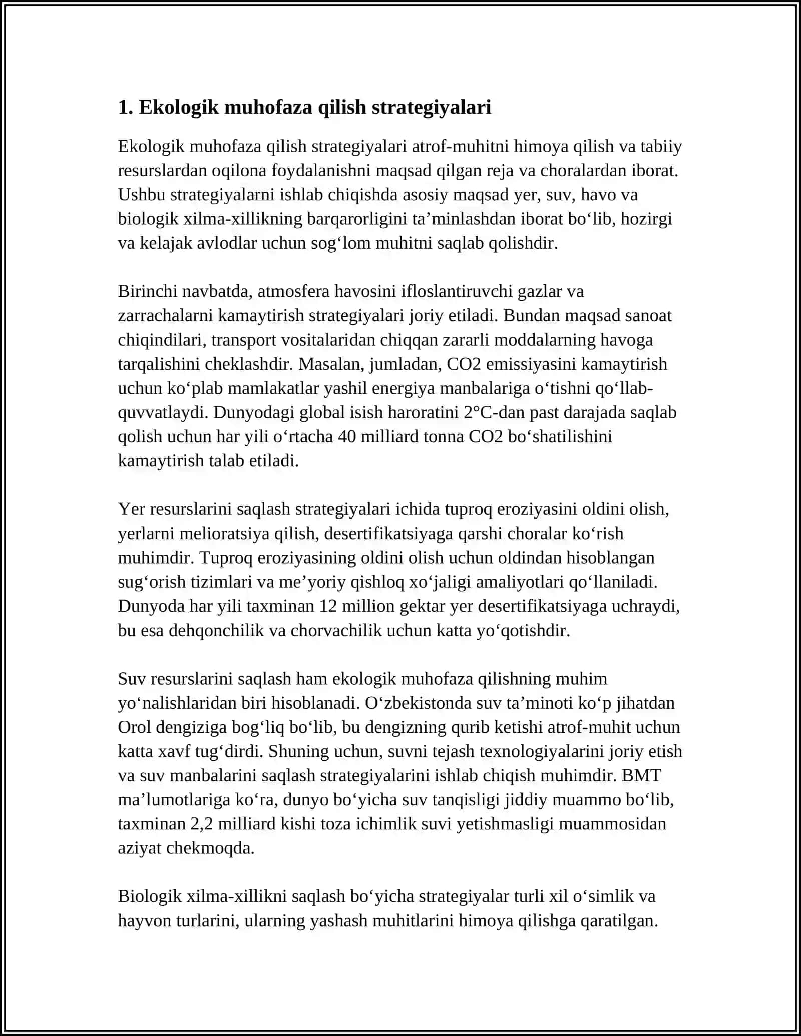 BIOSFERANI MUHOFAZA QILISH MUOMMOLARI 3