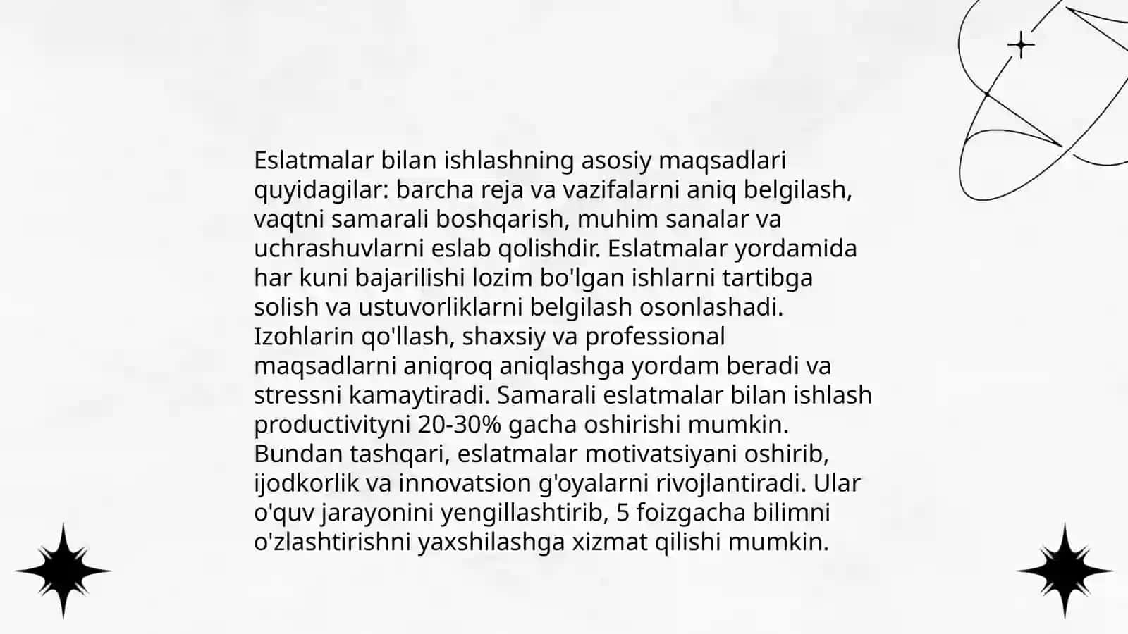 Eslatmalar bilan ishlash va uning foydali tomonlari 3