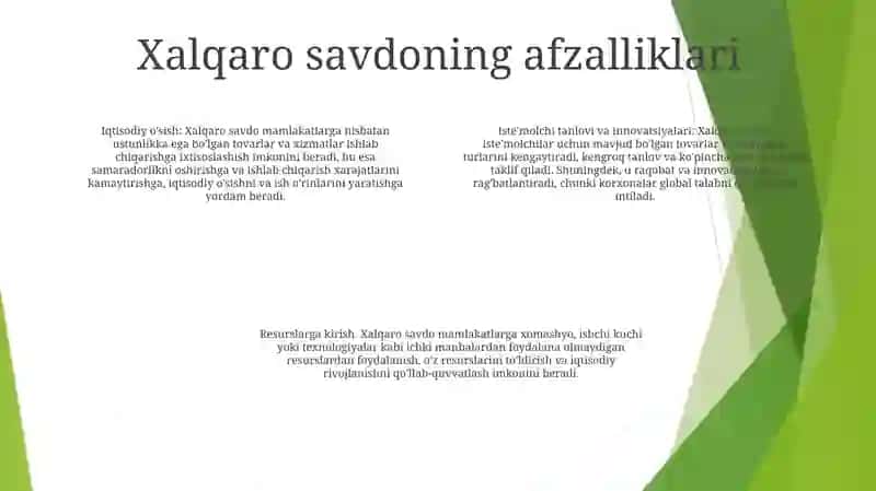 Xalqaro Savdo 3