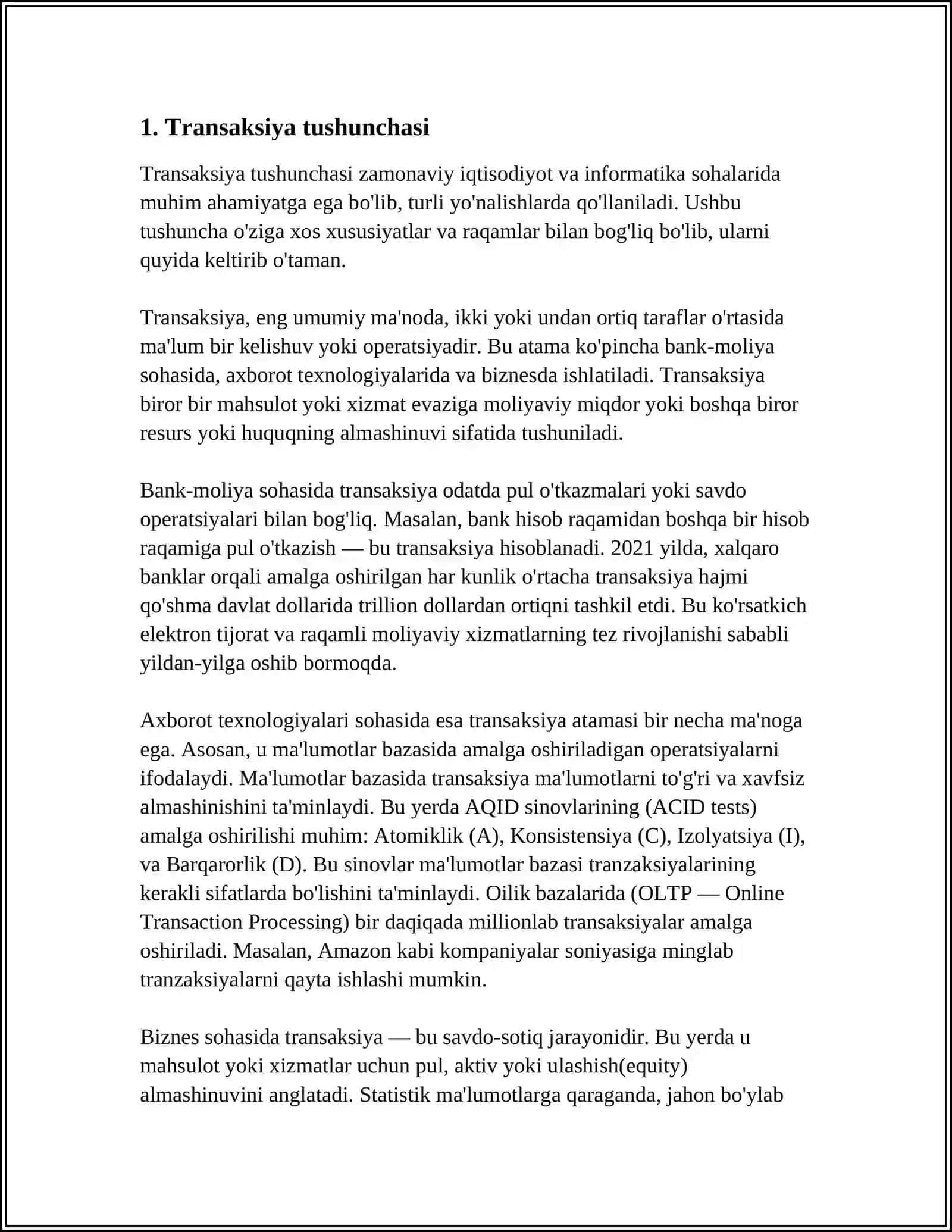 TRANSAKSIYALAR VA TRANSAKSION XARAJATLAR 3