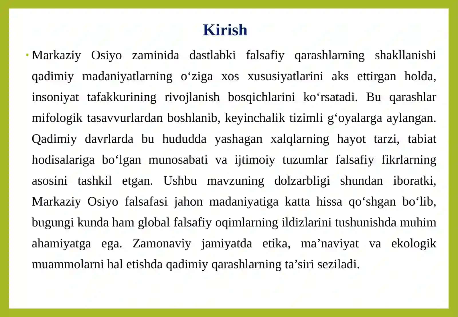Markaziy Osiyo dadastlari bilan falsafiy qarashlar 3