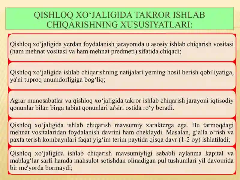 Qishloq xo'jalikda Takrorlashi 3