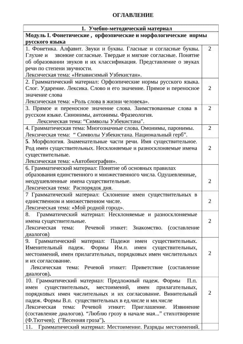 Учебно-методический комплекс по предмету "Русский язык" 3