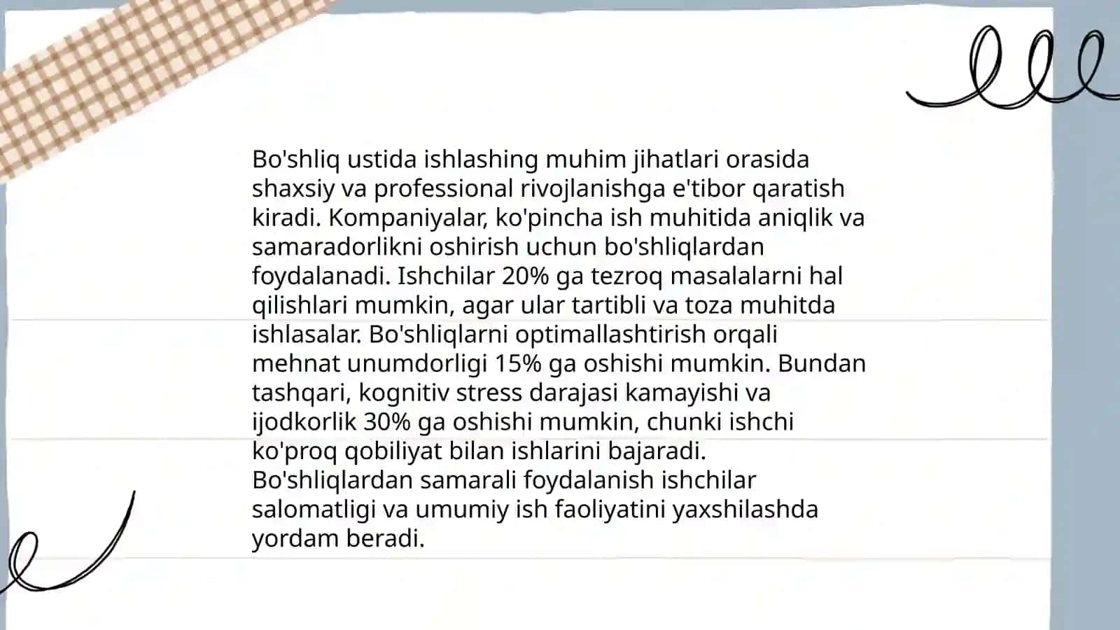Gap ustida ishlashga oid mustaqil ishlar 3
