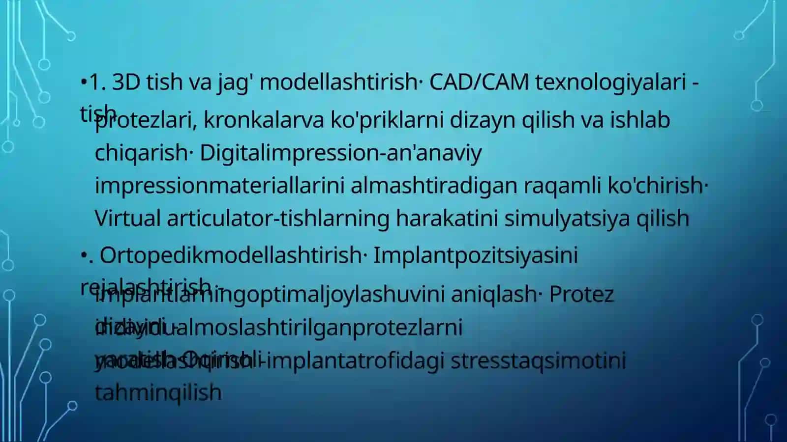 TIBBIYOTDA MODELASHTIRISH USULLARINI OʻRGANISH 3