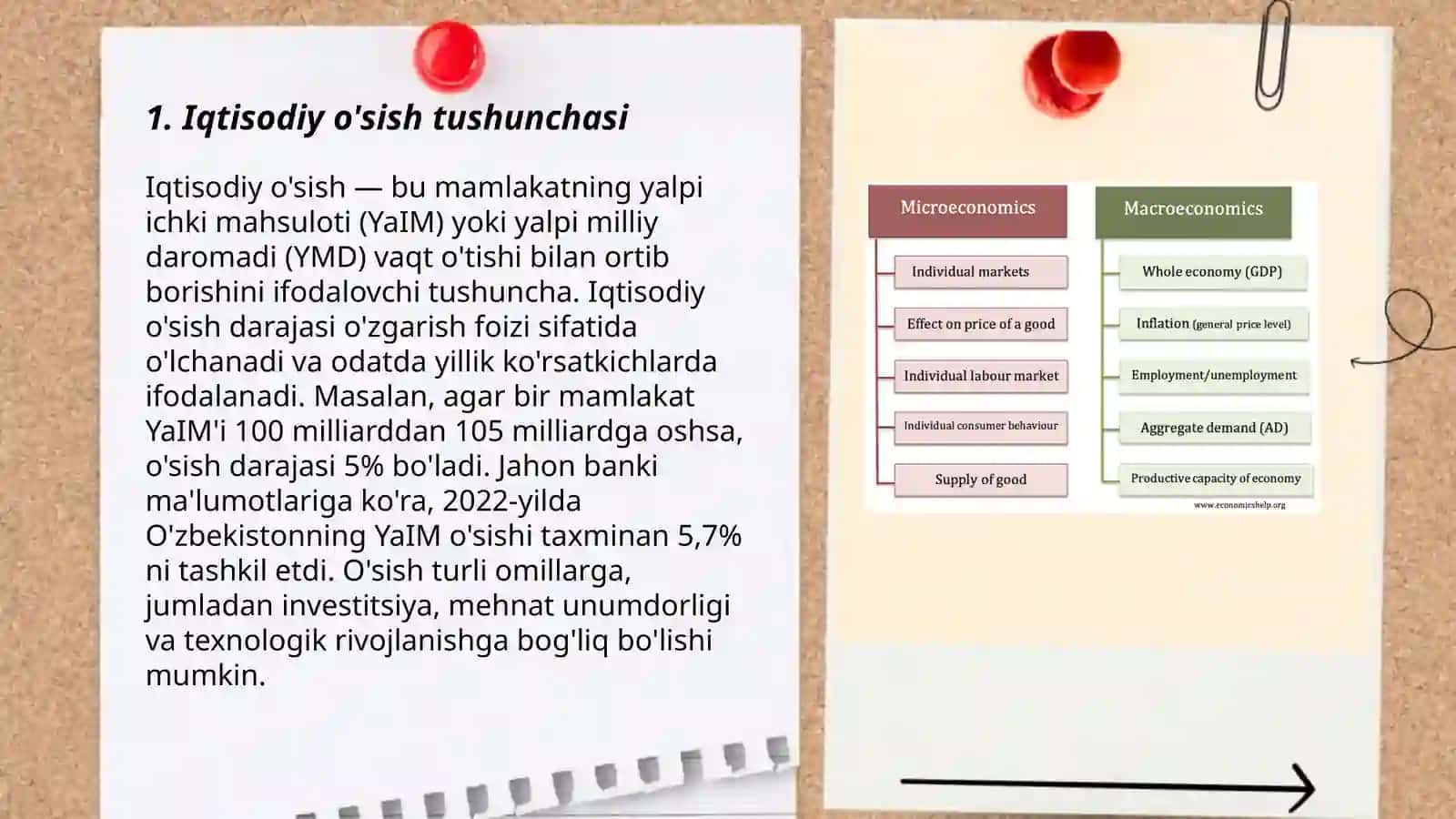 Iqtisodiy o'sishning mazmuni, me'zonlari va ko'rsatkichlari va turlari 3