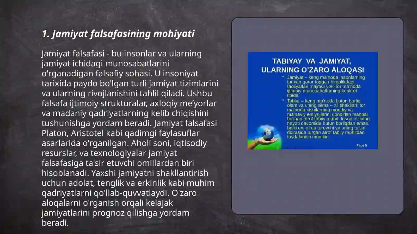 Jamiyat falsafasi 3