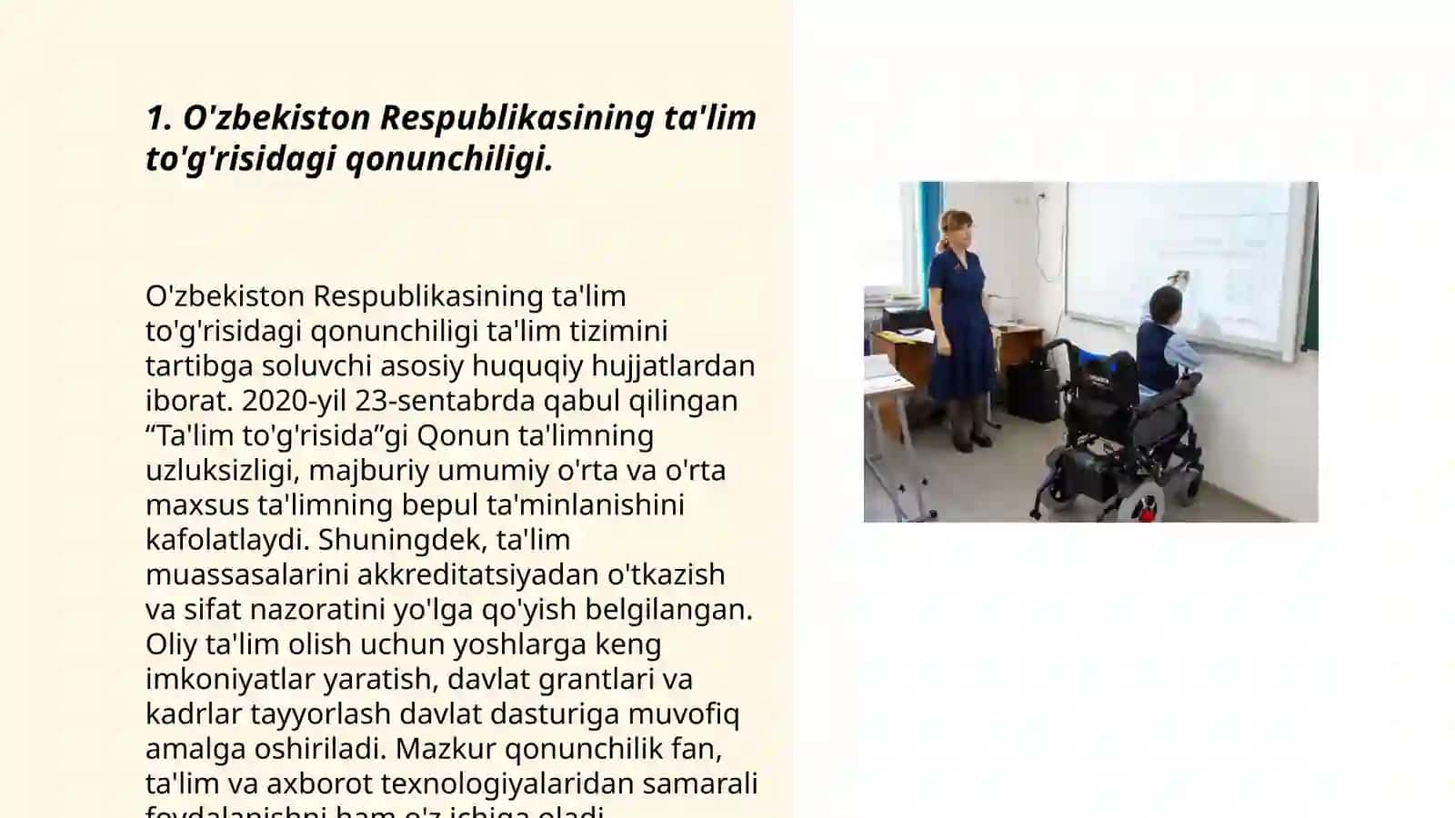 O'zbekiston Respublikasida inklyuziv ta'limni qo'llab-quvvatlashning xuquqiy asoslari va amaliy tajribalar 3