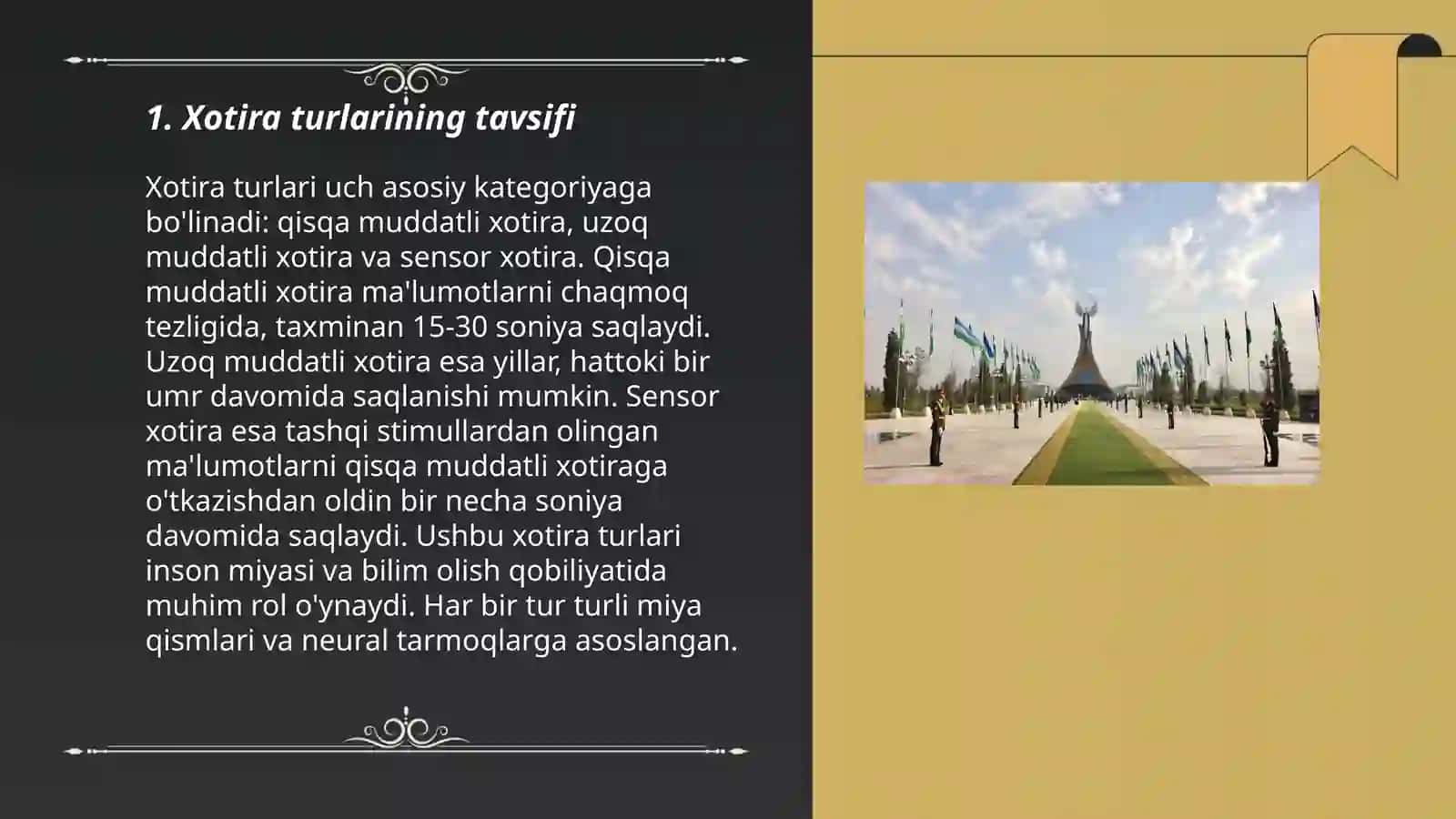 Xotira turlari va uning jarayonlari 3