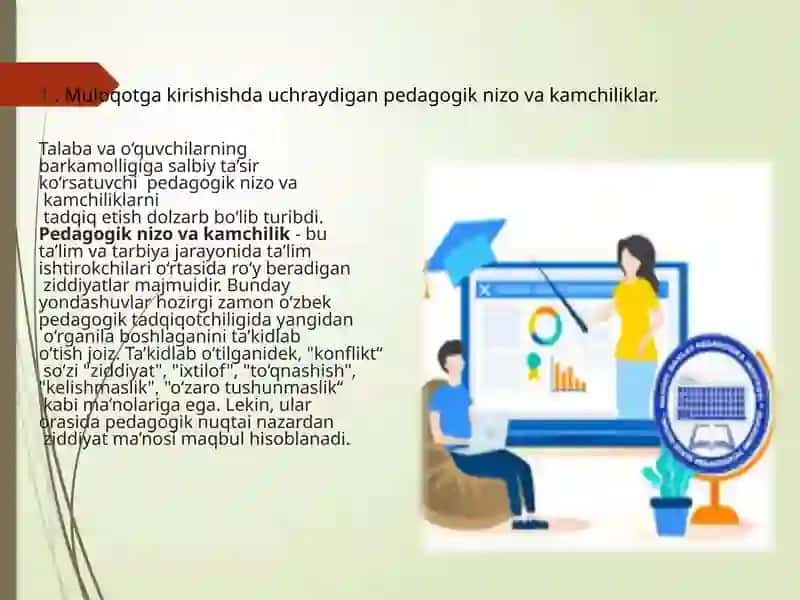 Fakultetda dars jarayonida uchraydigan nizolarni o’rganish va yechimini topish 3