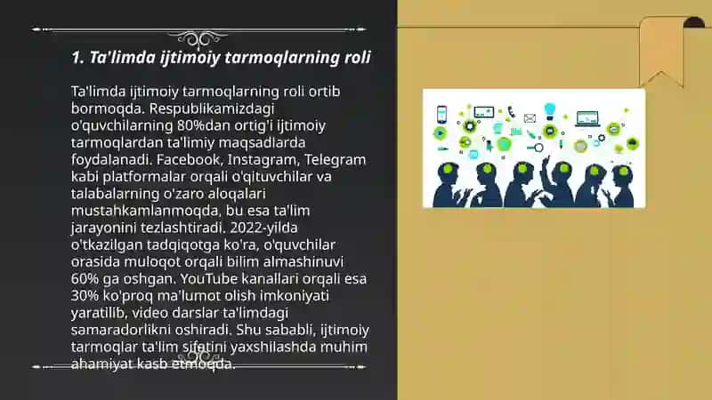 Ta'limda ijtimoiy tarmoqlardan foydalanish 3