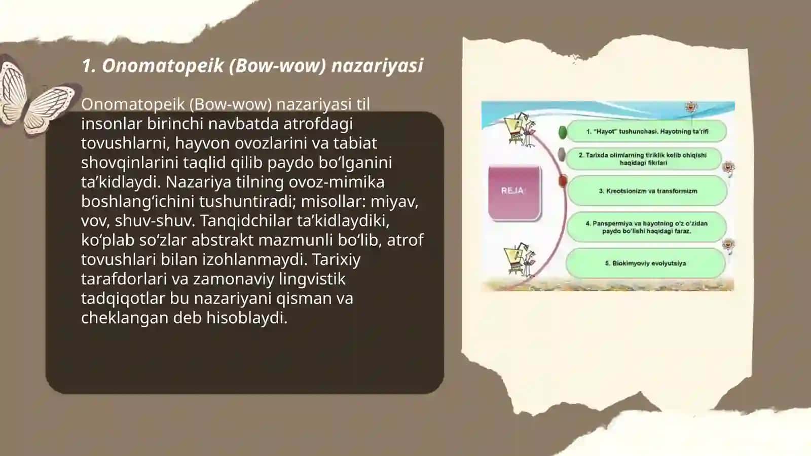 Tilning paydo bo'lishi haqidagi nazariyalar 3