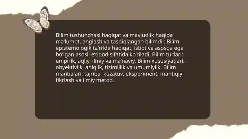 Bilish falsafasi 3